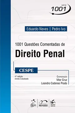 Livro 1001 Questões Comentadas de Direito Penal. CESPE - Série 1001 - Resumo, Resenha, PDF, etc.