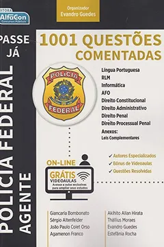 Livro 1001 Questões Comentadas. Polícia Federal. Agente - Resumo, Resenha, PDF, etc.