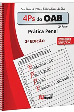 Livro 4 PS da OAB. Prática Penal - Resumo, Resenha, PDF, etc.