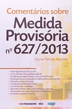Livro A Medida Provisória N 627 2013 - Resumo, Resenha, PDF, etc.