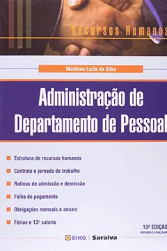 Livro Administração de Departamento Pessoal - Resumo, Resenha, PDF, etc.