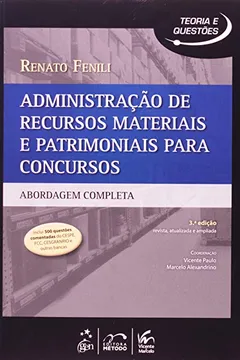 Capa do livro Administracao De Recursos Materiais E Patrimoniais Para Concursos