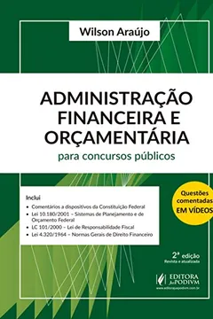 Livro Administração Financeira e Orçamentária Para Concursos Públicos - Resumo, Resenha, PDF, etc.