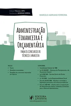 Livro Administração Financeira e Orçamentária: Para os Concursos de Técnico e Analista - Resumo, Resenha, PDF, etc.