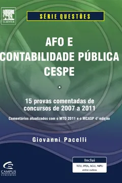 Livro AFO e Contabilidade Pública. Questões Cespe - Resumo, Resenha, PDF, etc.