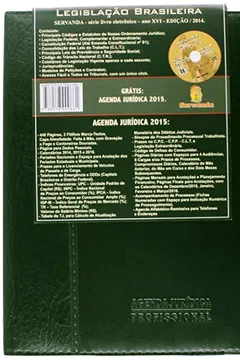 Livro Agenda Jurídica 2015. Legislação Brasileira - Série Livro Eletrônico. Ano XVI (+ CD-ROM) - Resumo, Resenha, PDF, etc.