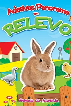 Capa do livro Animais da Fazenda. Adesivos Panorama em Relevo