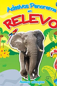 Capa do livro Animais Selvagens. Adesivos Panorama em Relevo