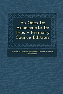 Livro As Odes de Anacreonte de Teos - Resumo, Resenha, PDF, etc.