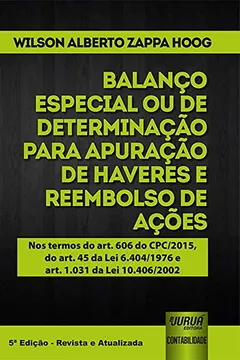 Livro Balanço Especial ou de Determinação Para Apuração de Haveres e Reembolso de Ações - Resumo, Resenha, PDF, etc.