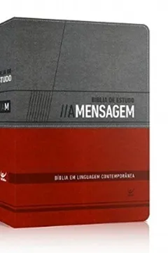 Livro Bíblia de Estudo a Mensagem - Capa Cinza e Vermelho com Índice - Resumo, Resenha, PDF, etc.