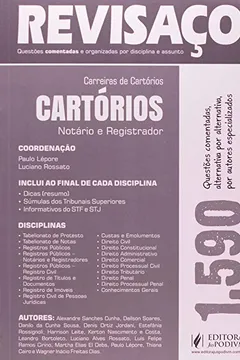 Livro Cartórios. 1.590 Questões Comentadas Alternativa por Alternativa - Coleção Revisaço - Resumo, Resenha, PDF, etc.