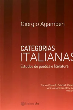 Capa do livro Categorias Italianas. Estudos de Poética e Literatura