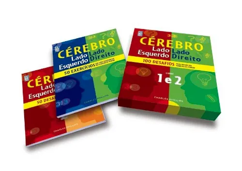 Capa do livro Cérebro Lado Direito Lado Esquerdo - Caixa. Livros 1 e 2