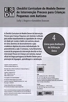 Livro Checklist Curriculum do Modelo Denver de Intervenção Precoce Para Crianças Pequenas com Autismo - Resumo, Resenha, PDF, etc.