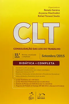 Livro CLT. Consolidação das Leis do Trabalho - Resumo, Resenha, PDF, etc.