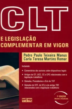 Livro CLT e Legislação Complementar em Vigor - Resumo, Resenha, PDF, etc.