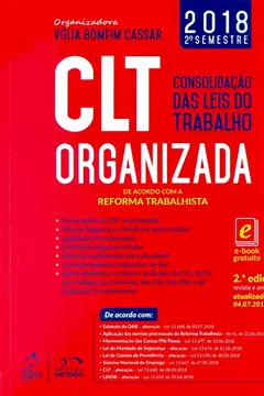 Livro CLT Organizada - Consolidação das Leis do Trabalho - De acordo com a Reforma Trabalhista - Resumo, Resenha, PDF, etc.