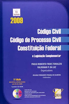Livro Código Civil, Código de Processo Civil e Constituição Federal e Legislação - Resumo, Resenha, PDF, etc.