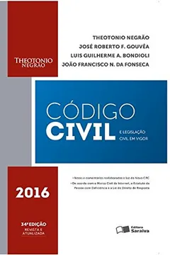 Livro Código Civil e Legislação Civil em Vigor 2016 - Resumo, Resenha, PDF, etc.