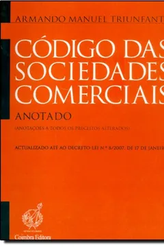 Capa do livro Código Das Sociedades Comerciais Anotado