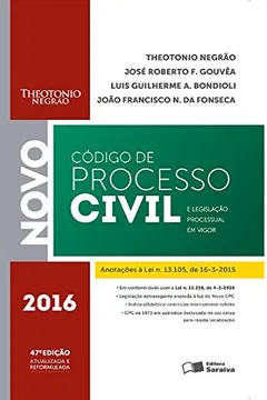 Livro Código de Processo Civil e Legislação Processual em Vigor 2016 - Resumo, Resenha, PDF, etc.