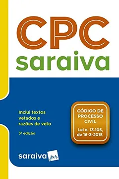 Livro Código de Processo Civil. Legislação Saraiva - Resumo, Resenha, PDF, etc.