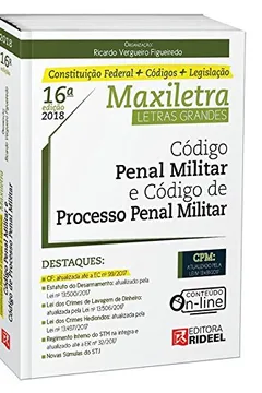 Livro Código Penal Militar e Código de Processo Penal Militar. Constituição Federal + Código + Legislação - Resumo, Resenha, PDF, etc.