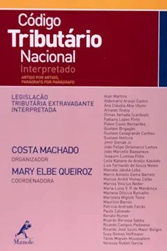 Livro Código Tributário Nacional Interpretado. Artigo por Artigo, Parágrafo por Parágrafo - Resumo, Resenha, PDF, etc.