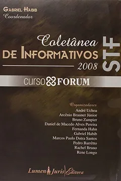 Livro Coletanea De Informativos 2008 Stf - Resumo, Resenha, PDF, etc.