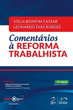 Livro Comentários à Reforma Trabalhista - Resumo, Resenha, PDF, etc.