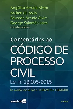 Livro Comentários ao Código de Processo Civil Lei 13.105/2015 - Resumo, Resenha, PDF, etc.