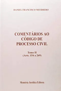 Capa do livro Comentarios Ao Código De Processo Civil - Tomo II