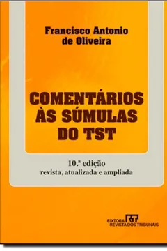 Livro Comentários Às Súmulas Do Tst - Resumo, Resenha, PDF, etc.