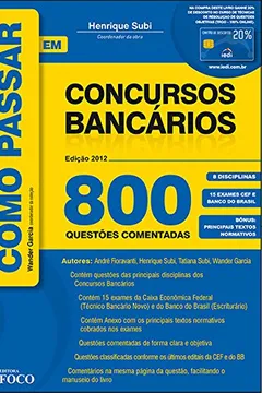 Livro Como Passar em Concursos Bancários - Resumo, Resenha, PDF, etc.