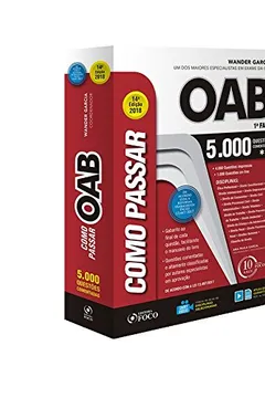 Livro Como Passar na OAB 1ª Fase. 5.000 Questões Comentadas - Resumo, Resenha, PDF, etc.