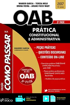 Capa do livro Como Passar na OAB 2ª Fase. Prática Constitucional e Administrativa