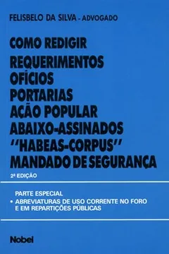 Capa do livro Como Redigir Requerimentos Ofícios Portarias Ação Popular