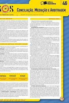 Capa do livro Conciliação, Mediação e Arbitragem - Volume 46. Coleção Síntese Organizada Saraiva