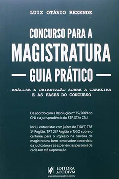Livro Concurso Para a Magistratura. Guia Prático - Resumo, Resenha, PDF, etc.