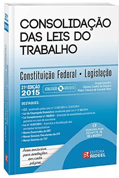 Livro Consolidação das Leis do Trabalho - Resumo, Resenha, PDF, etc.