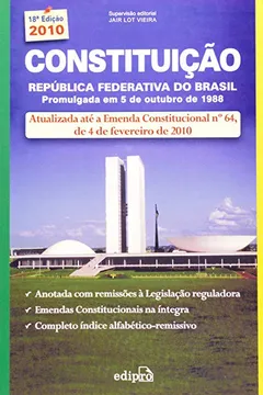 Livro Constituição República Federativa Do Brasil - Resumo, Resenha, PDF, etc.