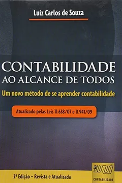 Capa do livro Contabilidade ao Alcance de Todos. Um Novo Método de Se Aprender Contabilidade