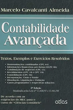 Livro Contabilidade Avançada. Textos, Exemplos e Exercícios Resolvidos - Resumo, Resenha, PDF, etc.