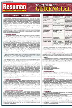 Livro Contabilidade Gerencial - Resumo, Resenha, PDF, etc.