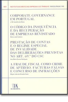 Capa do livro Corporate Governance Em Portugal O Codigo Da Insolvencia E Da Recuperacao De Empresas Revisitado