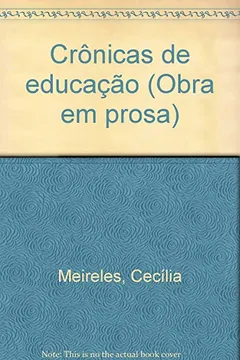 Livro Crônicas De Educação - Tomo 1 - Resumo, Resenha, PDF, etc.