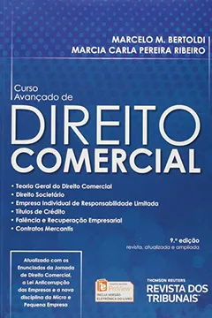 Livro Curso Avançado de Direito Comercial - Resumo, Resenha, PDF, etc.
