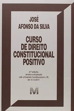 Livro Curso De Direito Constitucional Positivo - Resumo, Resenha, PDF, etc.