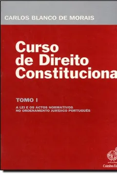 Livro Curso De Direito Constitucional Tomo 1 - Resumo, Resenha, PDF, etc.